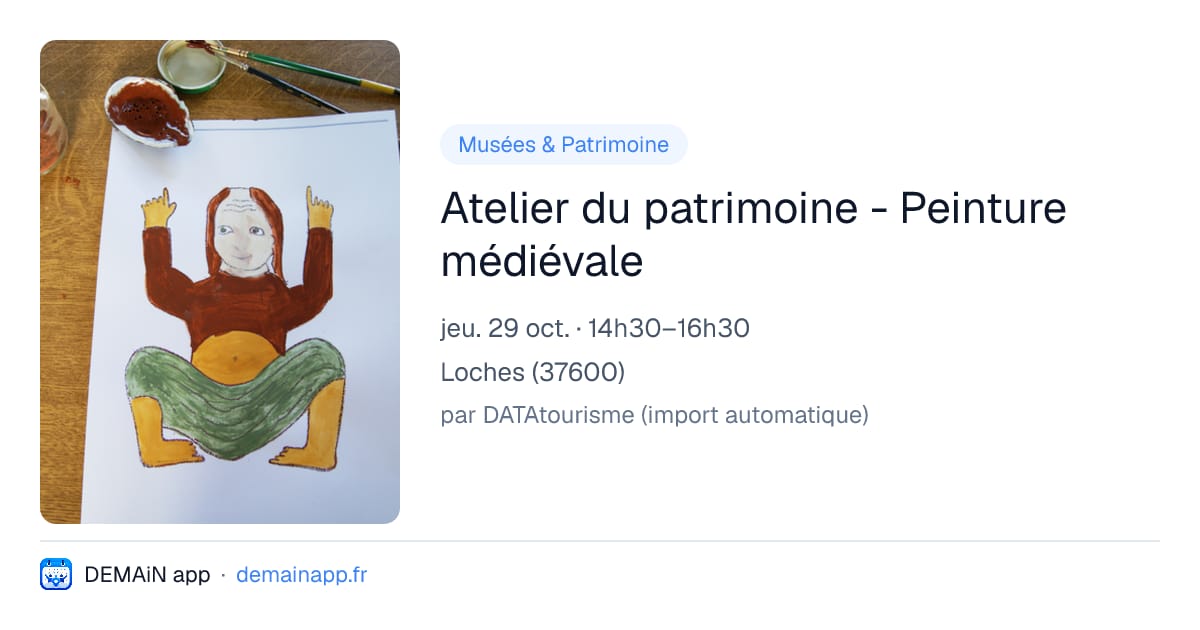 Atelier du patrimoine - Peinture médiévale — Loches