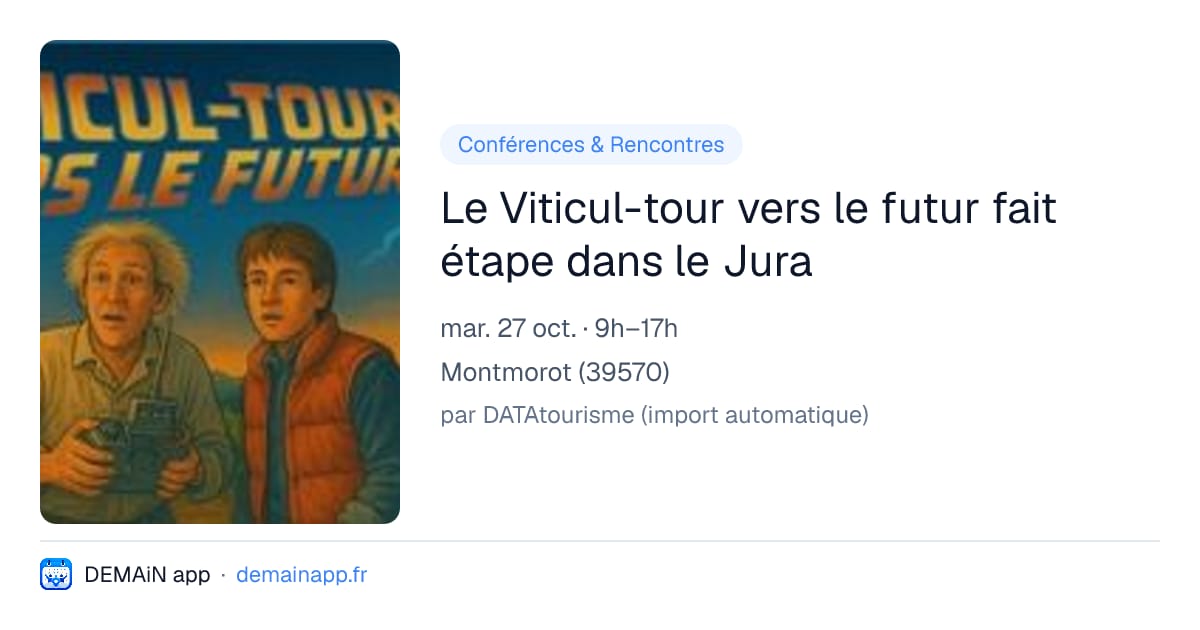 Le Viticul-tour vers le futur fait étape dans le Jura — Montmorot