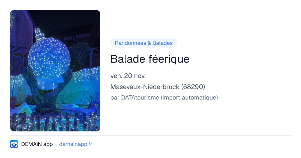 Balade féerique — Masevaux-Niederbruck