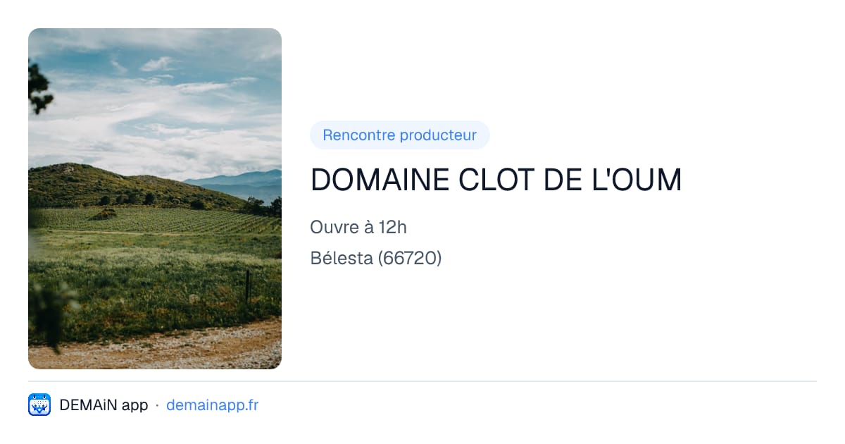 DOMAINE CLOT DE L'OUM — Bélesta
