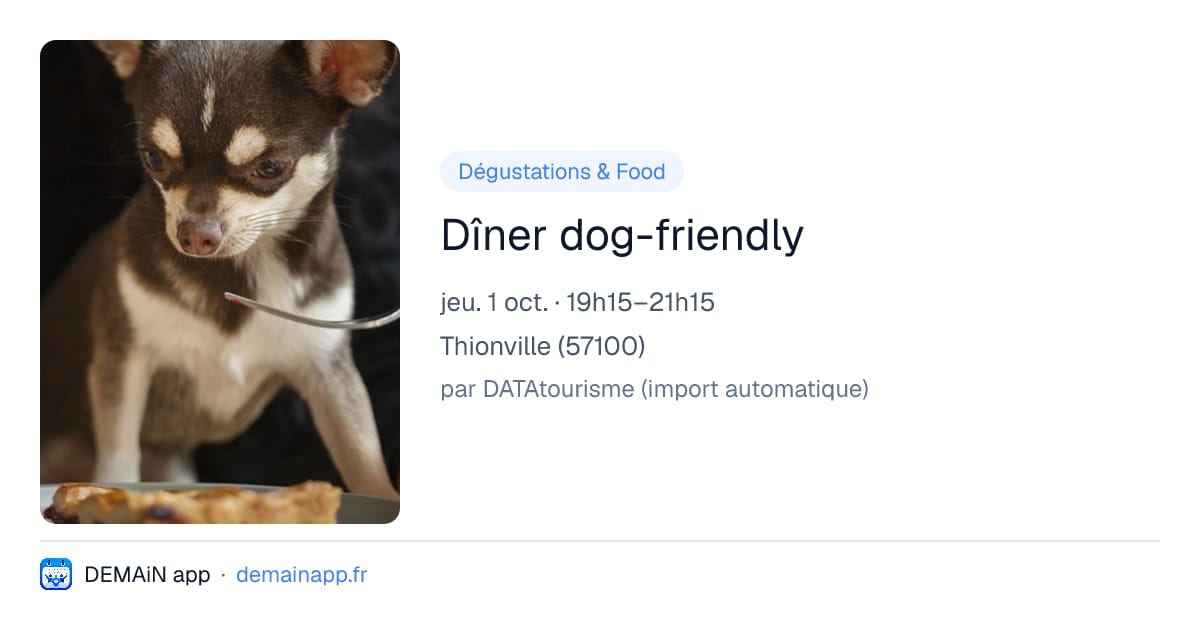 Dîner dog-friendly — Thionville