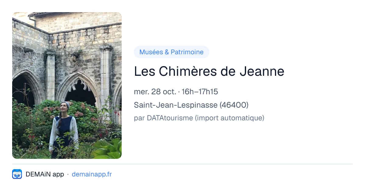 Les Chimères de Jeanne — Saint-Jean-Lespinasse