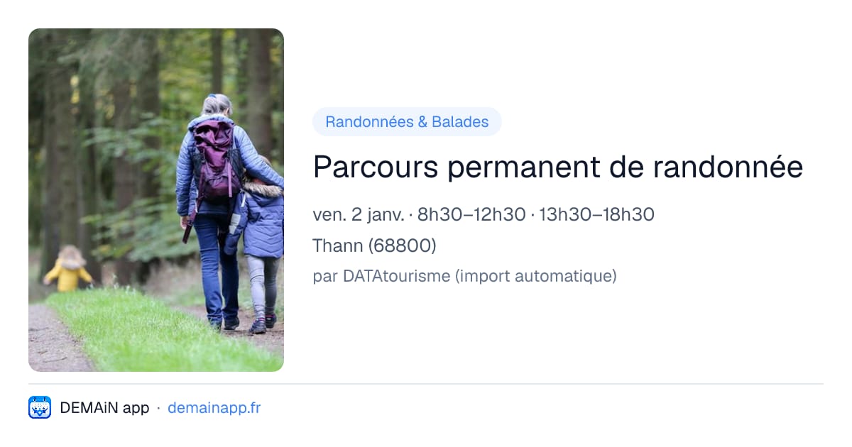 Parcours permanent de randonnée — Thann