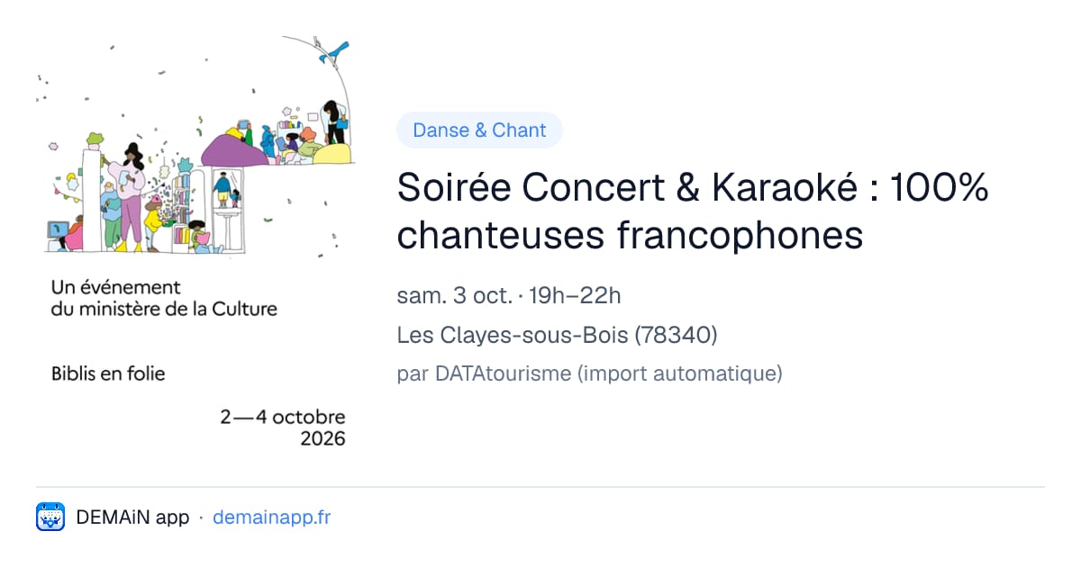 Soirée Concert & Karaoké : 100% chanteuses francophones — Les Clayes-sous-Bois