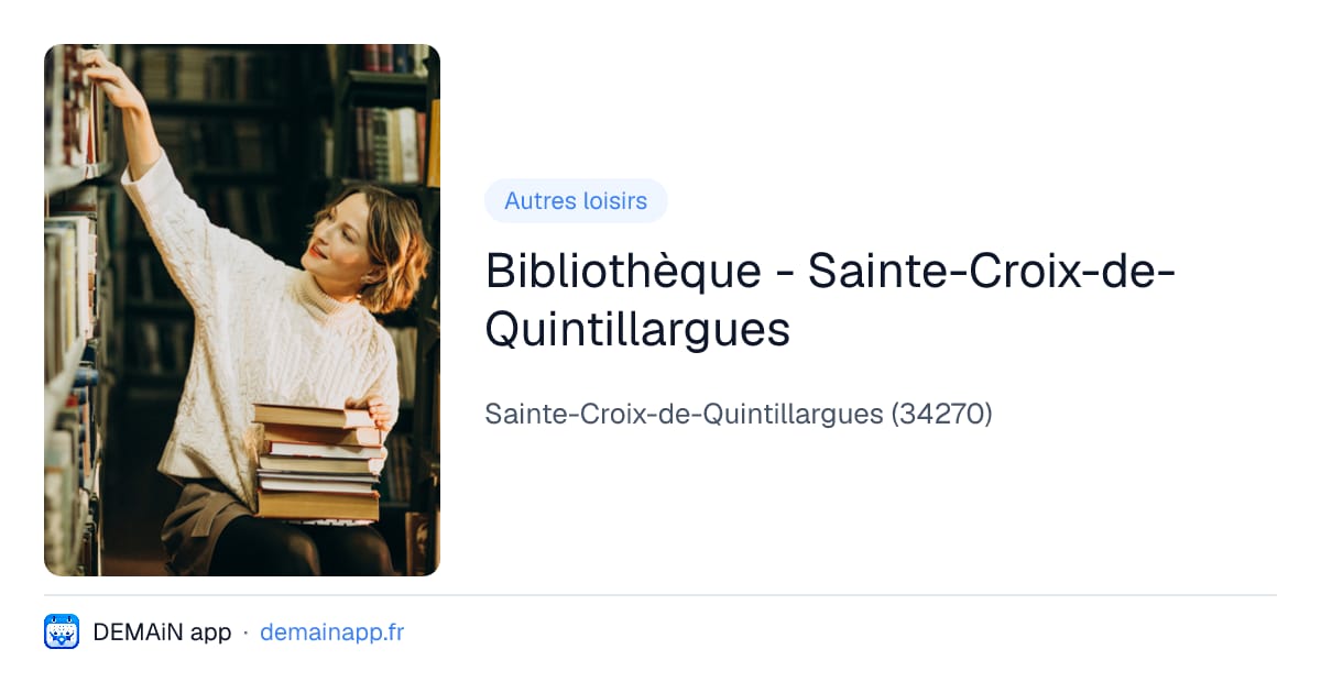 Bibliothèque - Sainte-Croix-de-Quintillargues — Sainte-Croix-de-Quintillargues