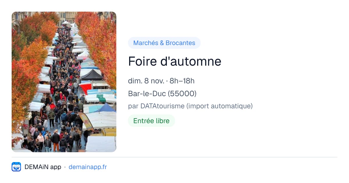 Foire d'automne — Bar-le-Duc