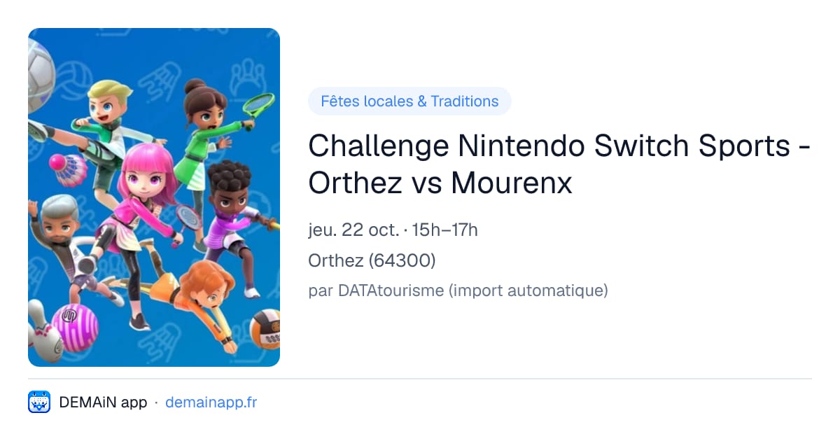Challenge Nintendo Switch Sports - Orthez vs Mourenx — Orthez