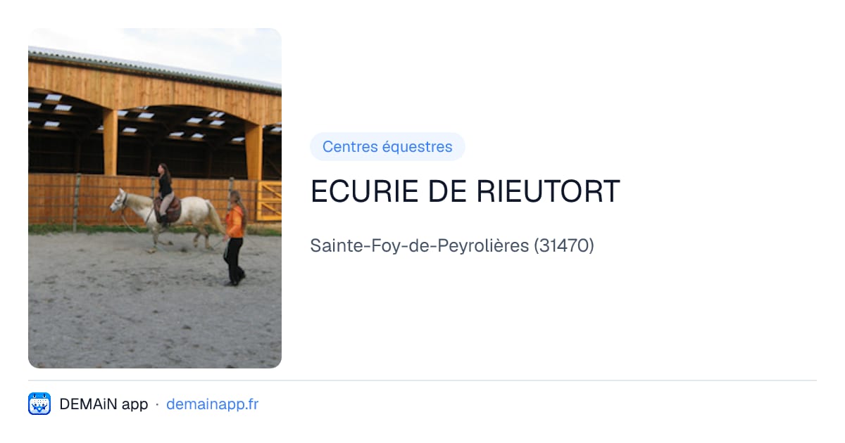 ECURIE DE RIEUTORT — Sainte-Foy-de-Peyrolières