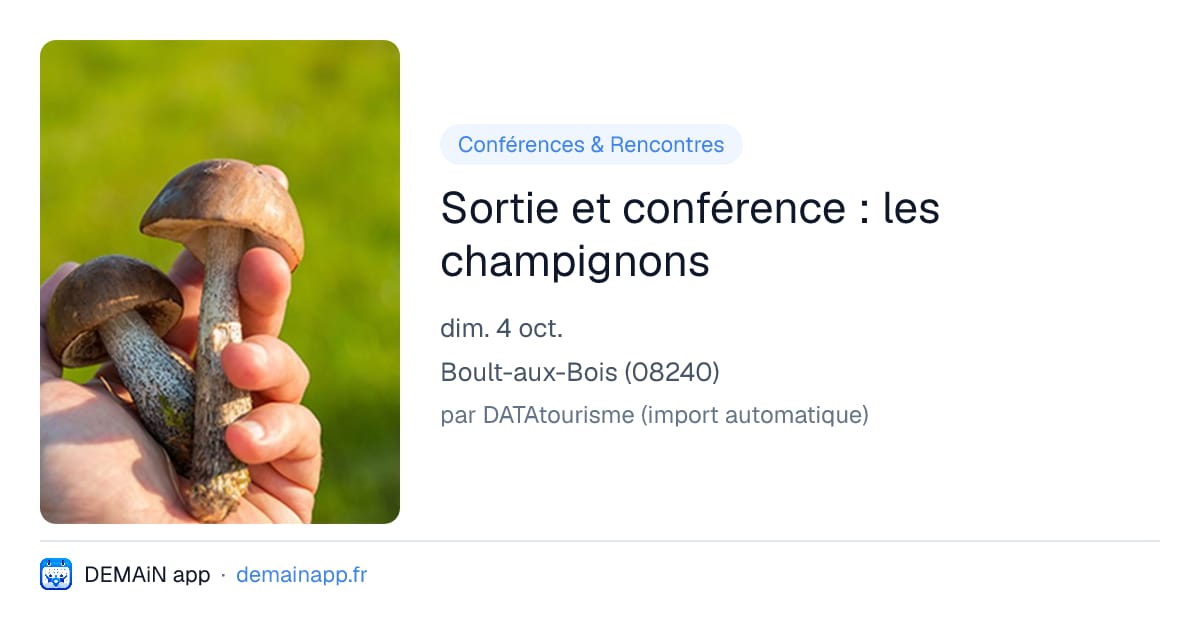 Sortie et conférence : les champignons — Boult-aux-Bois