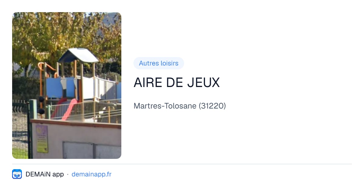 AIRE DE JEUX — Martres-Tolosane