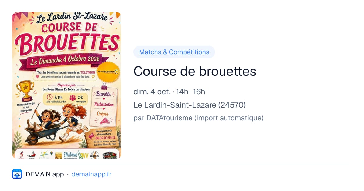 Course de brouettes — Le Lardin-Saint-Lazare