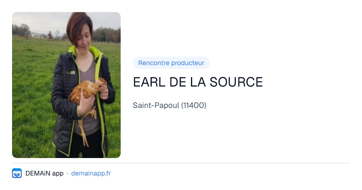 EARL DE LA SOURCE — Saint-Papoul
