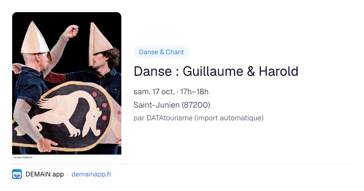 Danse : Guillaume & Harold — Saint-Junien