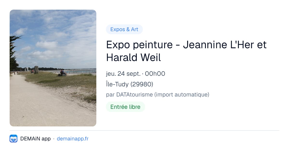 Expo peinture - Jeannine L'Her et Harald Weil — Île-Tudy