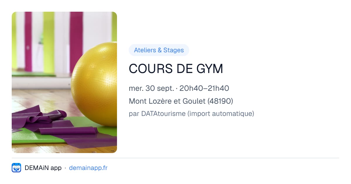 COURS DE GYM — Mont Lozère et Goulet