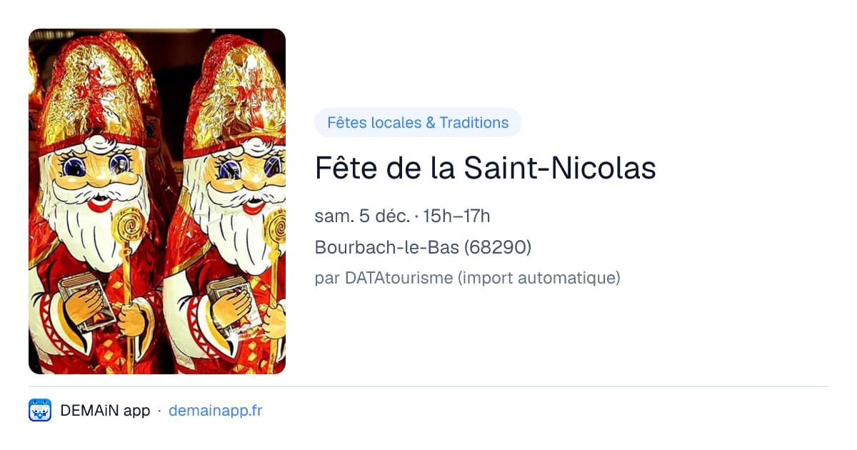 Fête de la Saint-Nicolas — Bourbach-le-Bas