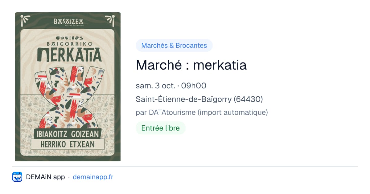 Marché : merkatia — Saint-Étienne-de-Baïgorry