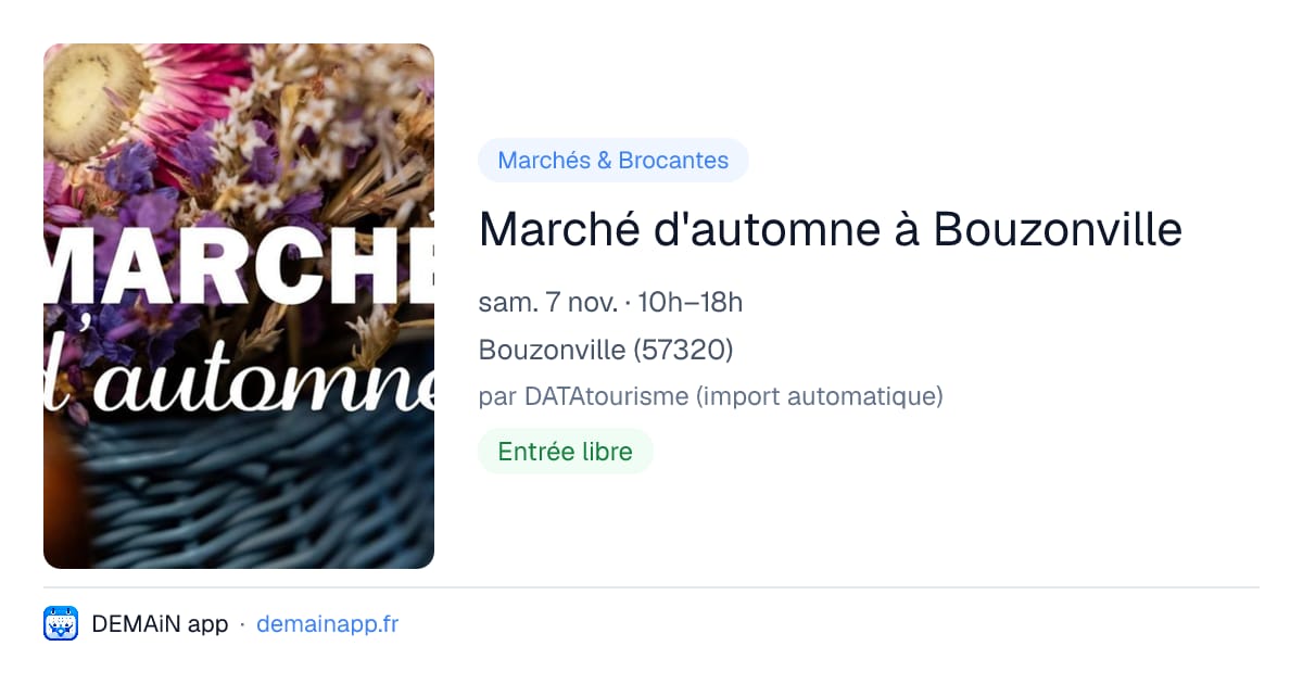 Marché d'automne à Bouzonville — Bouzonville