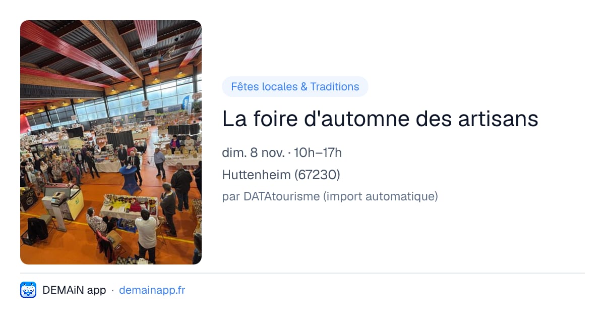 La foire d'automne des artisans — Huttenheim
