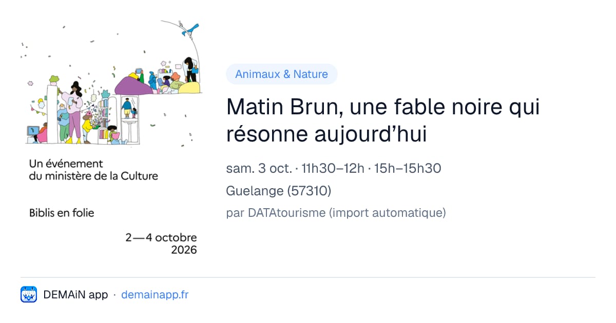 Matin Brun, une fable noire qui résonne aujourd’hui — Guelange
