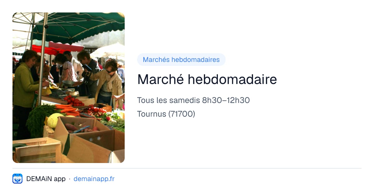 Marché hebdomadaire — Tournus
