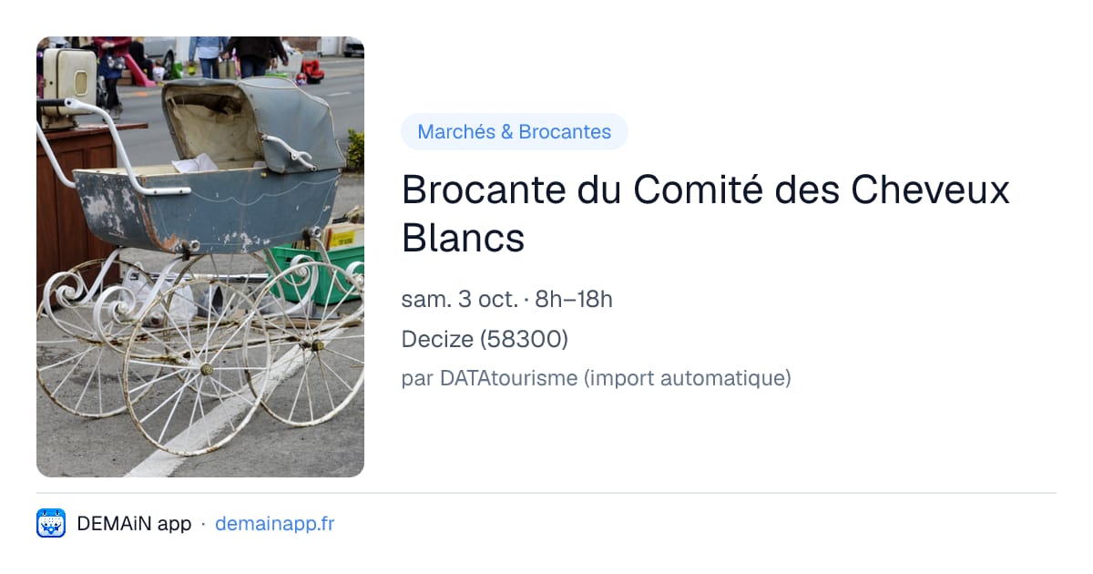 Brocante du Comité des Cheveux Blancs — Decize