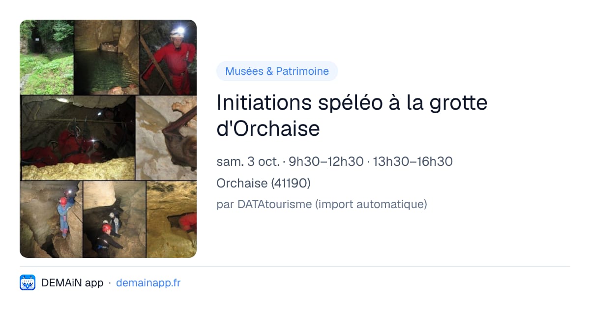Initiations spéléo à la grotte d'Orchaise — Orchaise