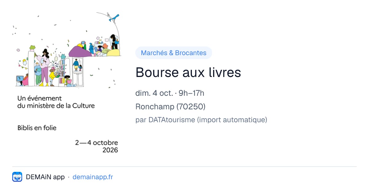 Bourse aux livres — Ronchamp