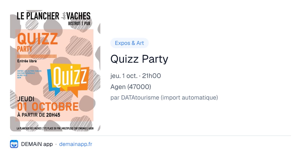Quizz Party — Agen