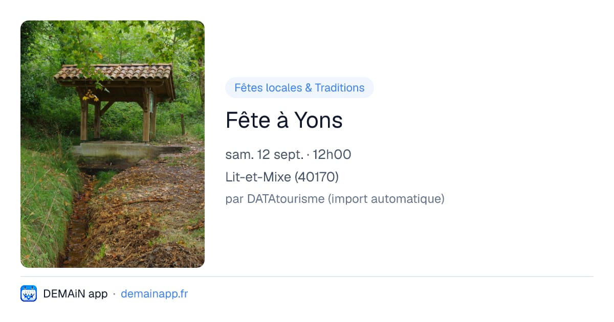 Fête à Yons — Lit-et-Mixe