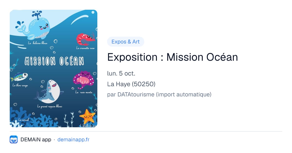 Exposition : Mission Océan — La Haye