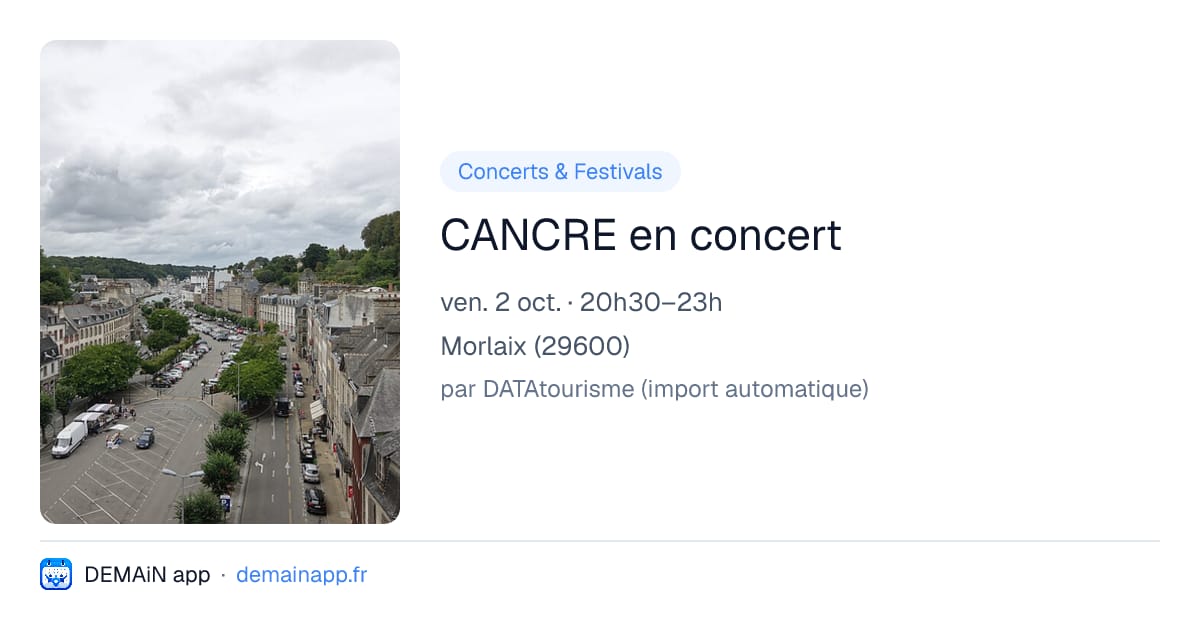 CANCRE en concert — Morlaix