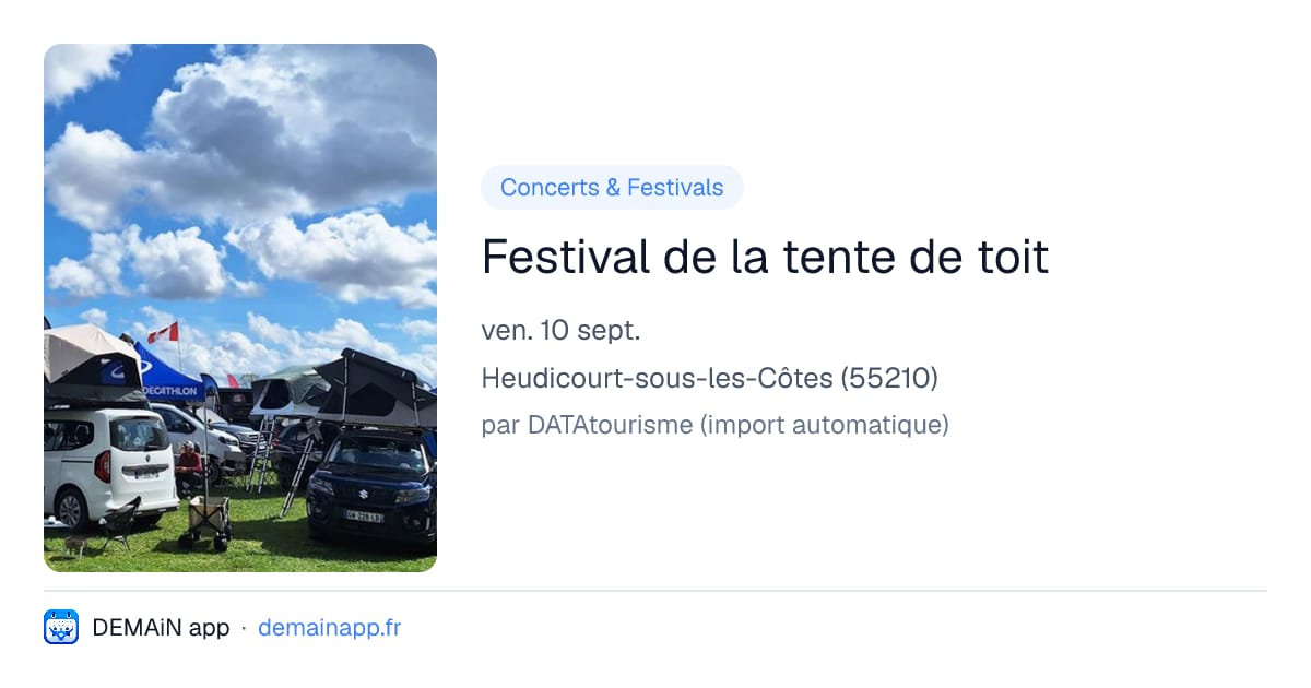 Festival de la tente de toit — Heudicourt-sous-les-Côtes