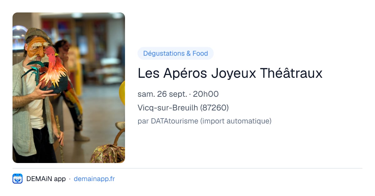 Les Apéros Joyeux Théâtraux — Vicq-sur-Breuilh