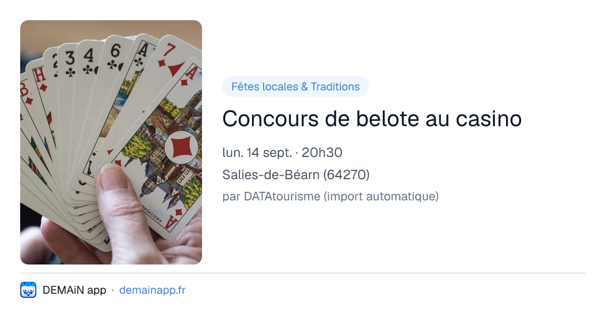 Concours de belote au casino — Salies-de-Béarn