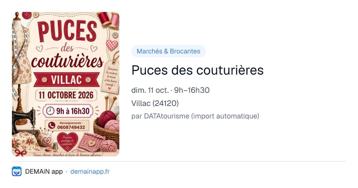 Puces des couturières — Villac
