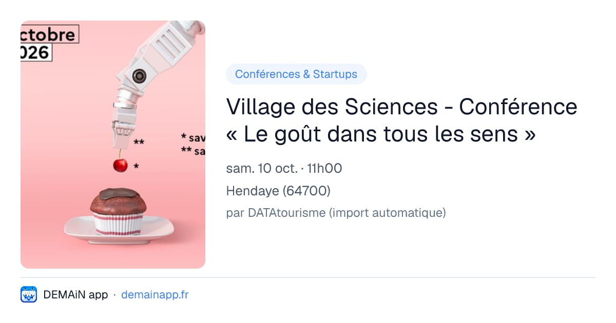 Village des Sciences - Conférence « Le goût dans tous les sens » — Hendaye