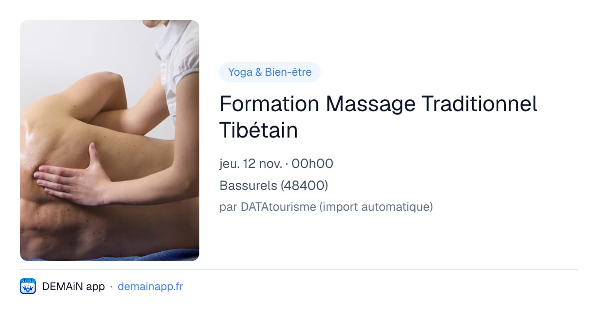 Formation Massage Traditionnel Tibétain — Bassurels
