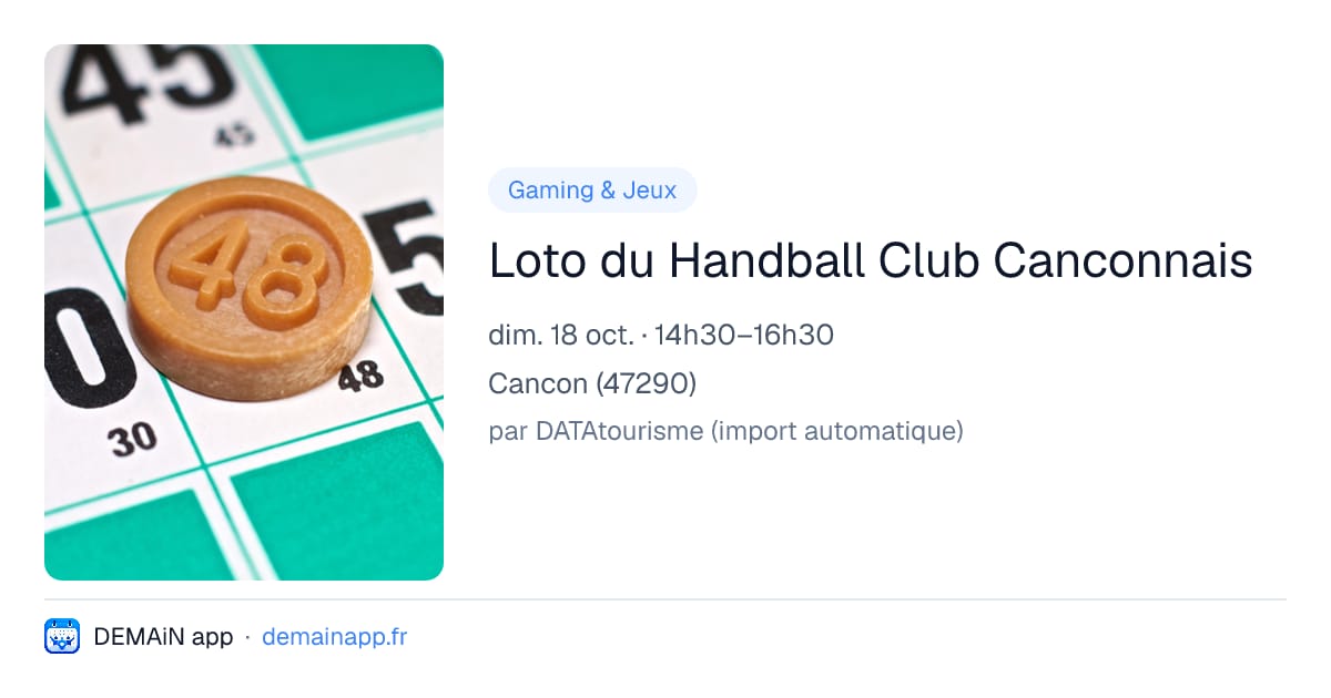Loto du Handball Club Canconnais — Cancon