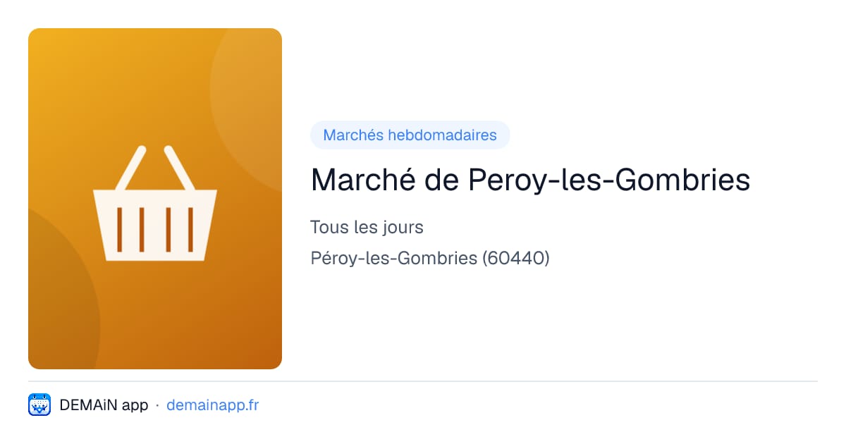 Marché de Peroy-les-Gombries — Péroy-les-Gombries