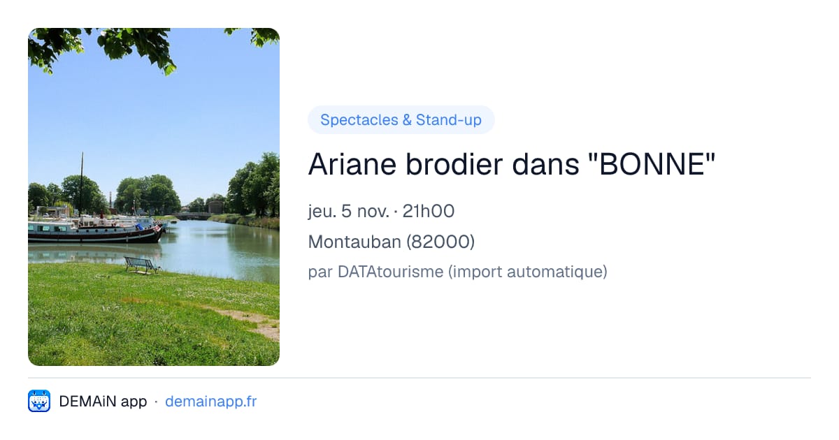 Ariane brodier dans "BONNE" — Montauban