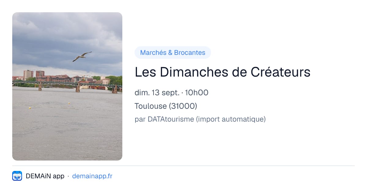 Les Dimanches de Créateurs — Toulouse