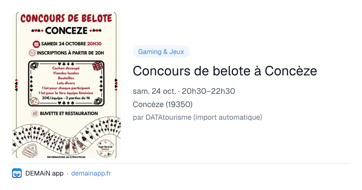 Concours de belote à Concèze — Concèze