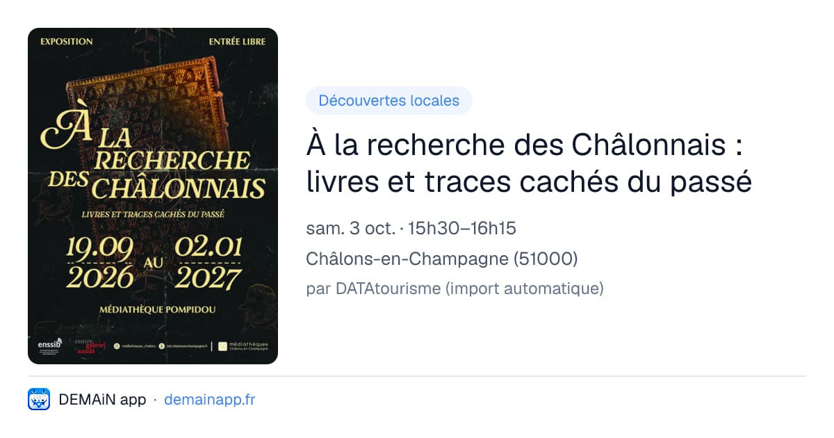 À la recherche des Châlonnais : livres et traces cachés du passé — Châlons-en-Champagne