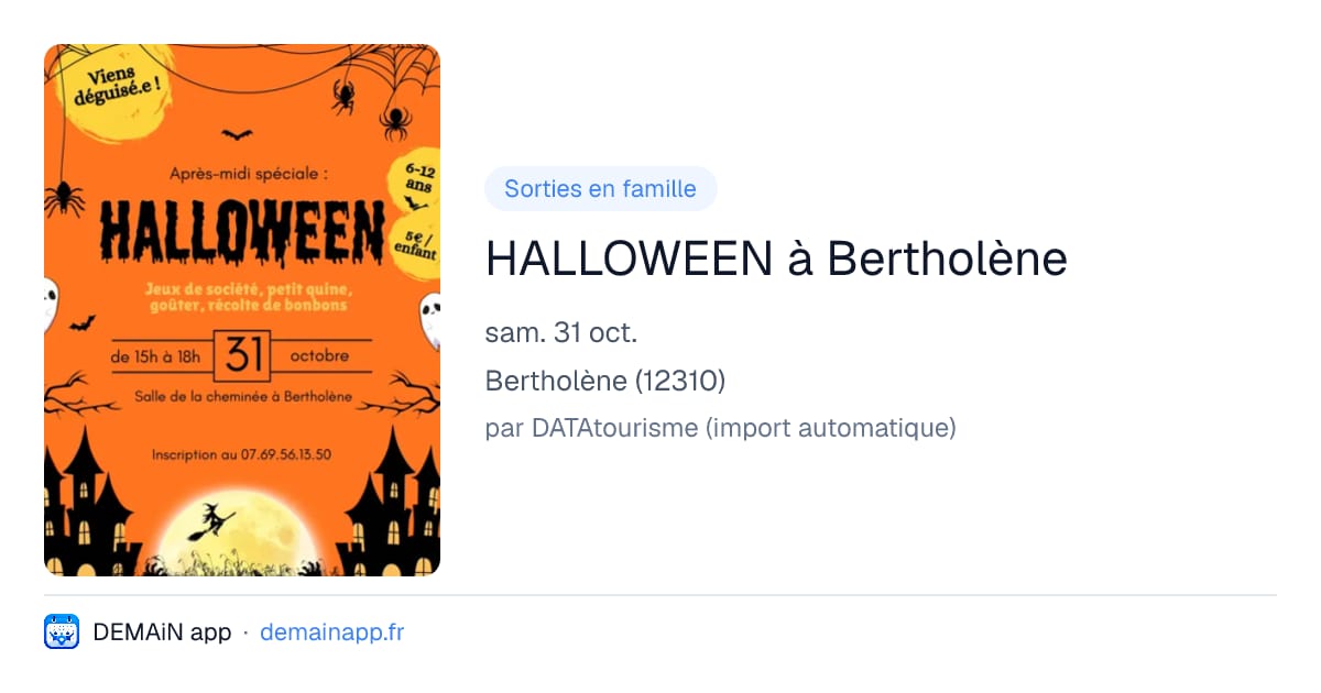 HALLOWEEN à Bertholène — Bertholène