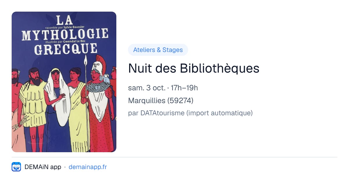 Nuit des Bibliothèques — Marquillies