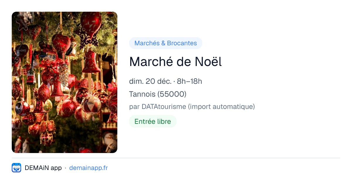 Marché de Noël — Tannois