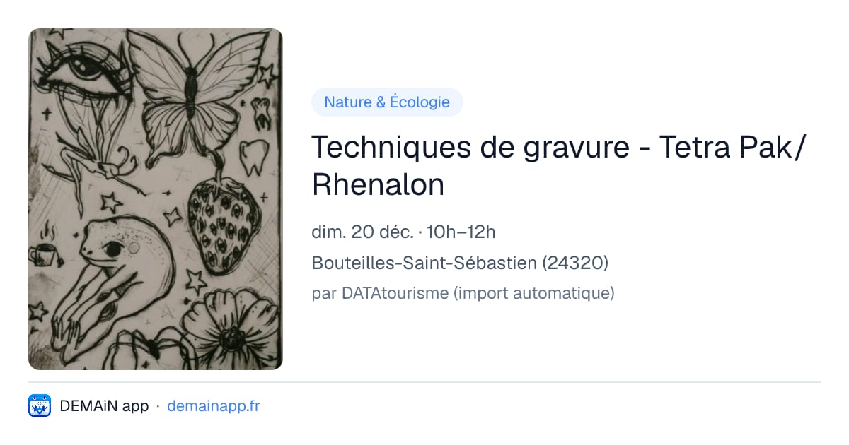 Techniques de gravure - Tetra Pak/Rhenalon — Bouteilles-Saint-Sébastien