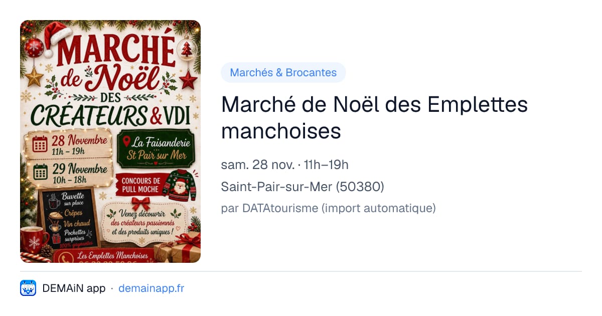 Marché de Noël des Emplettes manchoises — Saint-Pair-sur-Mer