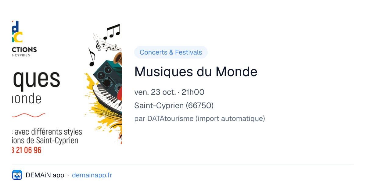 Musiques du Monde — Saint-Cyprien